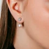 ⁦עגילי פנינה שני חלקים⁩ – תמונה ⁦2⁩